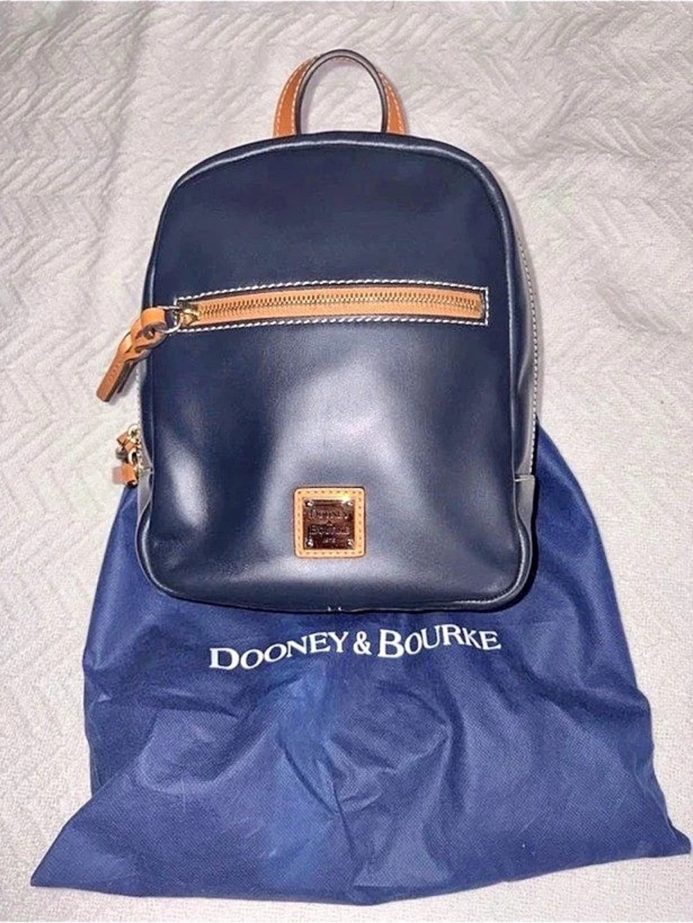Dooney & Bourke Florentine Zip Pod Backpack Blue & Brown